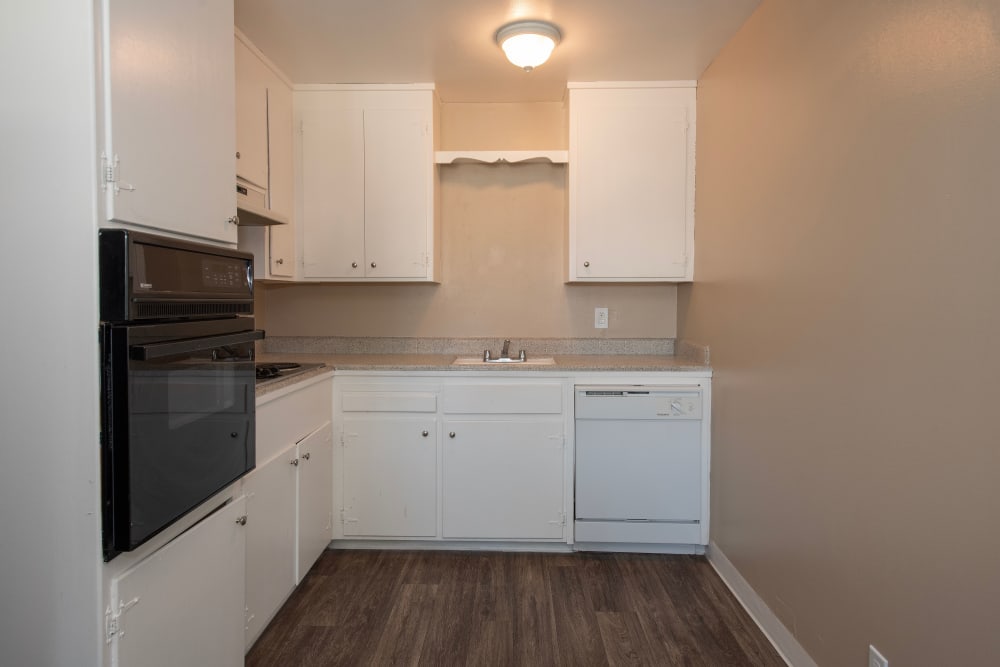 Kitchen area at Corabel Lane Apartments in Sacramento, California