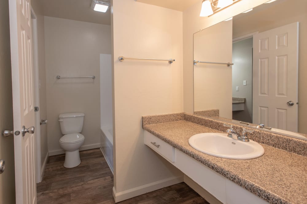 Bathroom at California Center Apartments in Sacramento, California