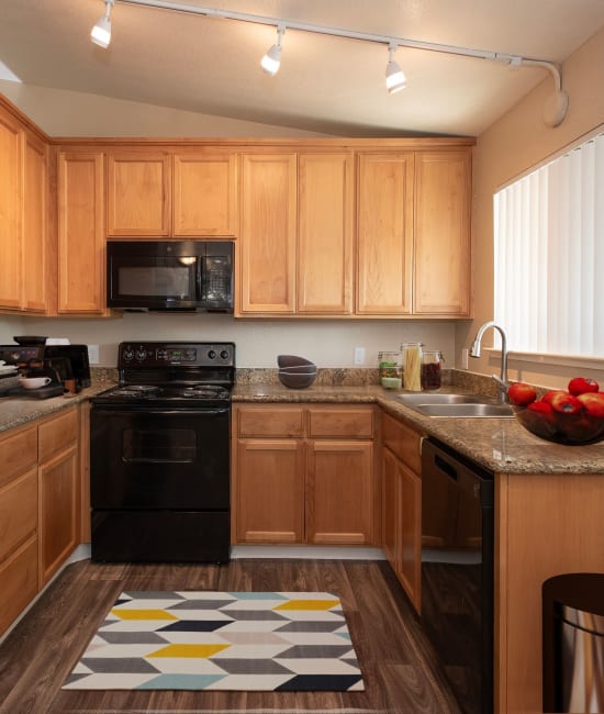 Kitchen at Castle Hill Apartments in Sacramento, California