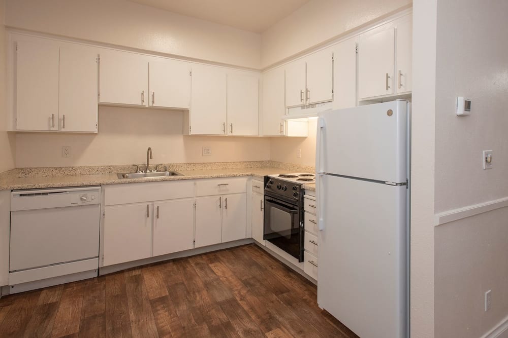 Kitchen area at Clarendon House in Sacramento, California
