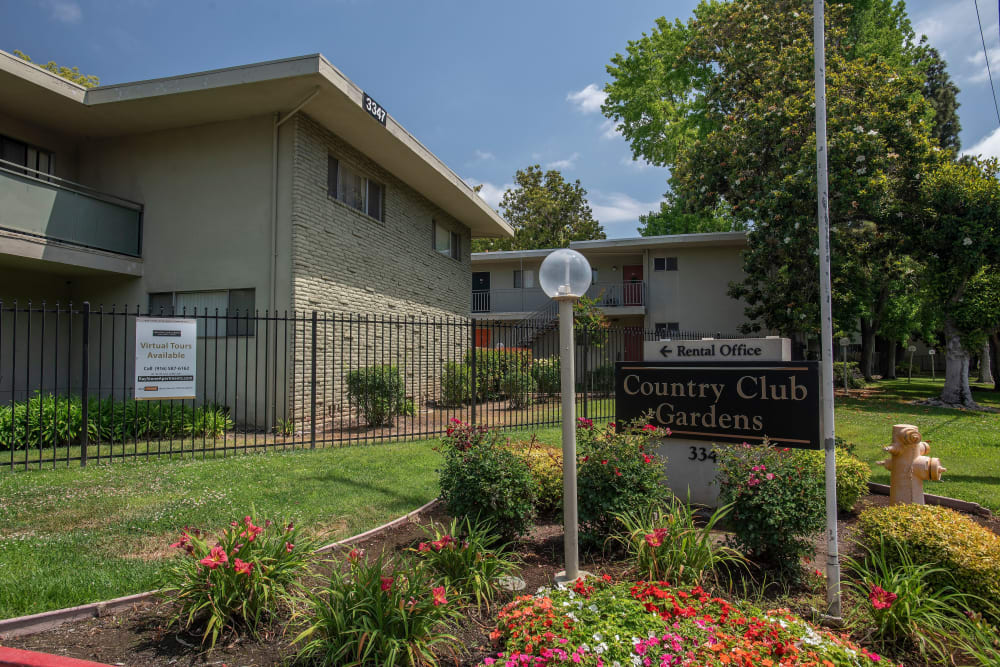 Apartment building at Country Club Gardens in Sacramento, California