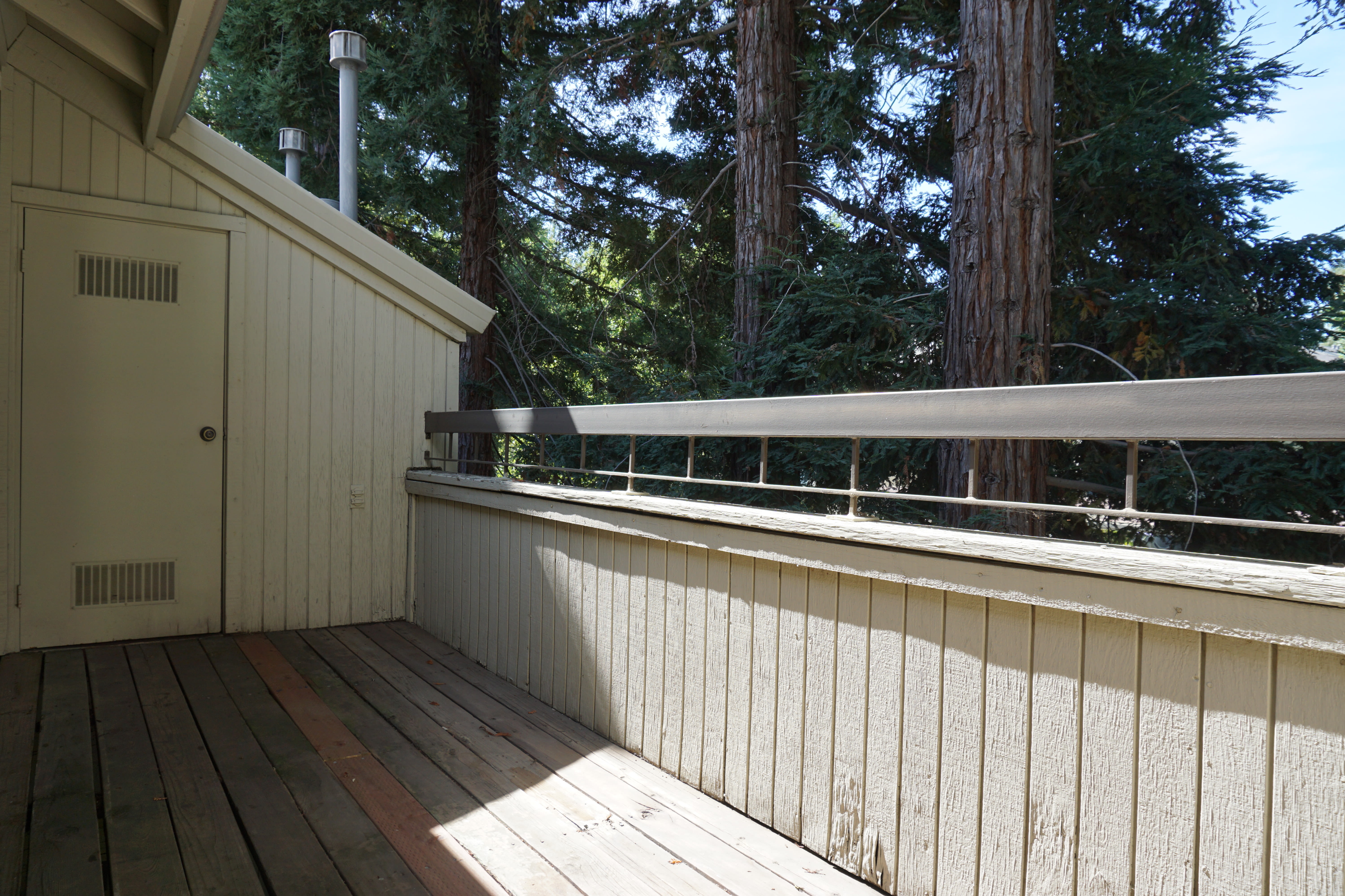 Spacious balcony at Huntcliffe Apartments in Fair Oaks, California