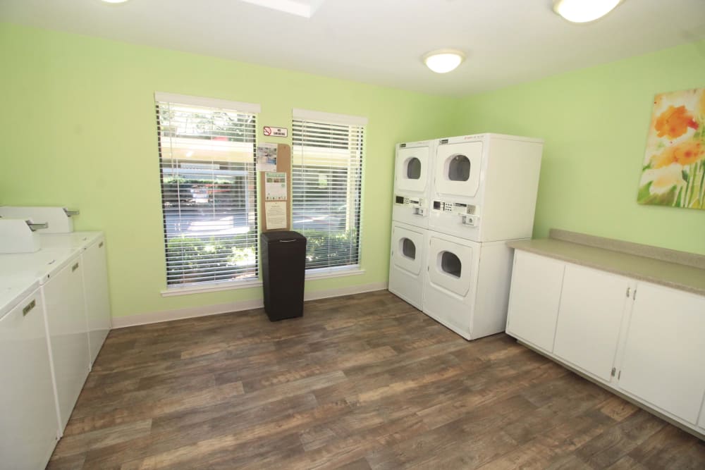 Laundry area at Huntcliffe Apartments in Fair Oaks, California