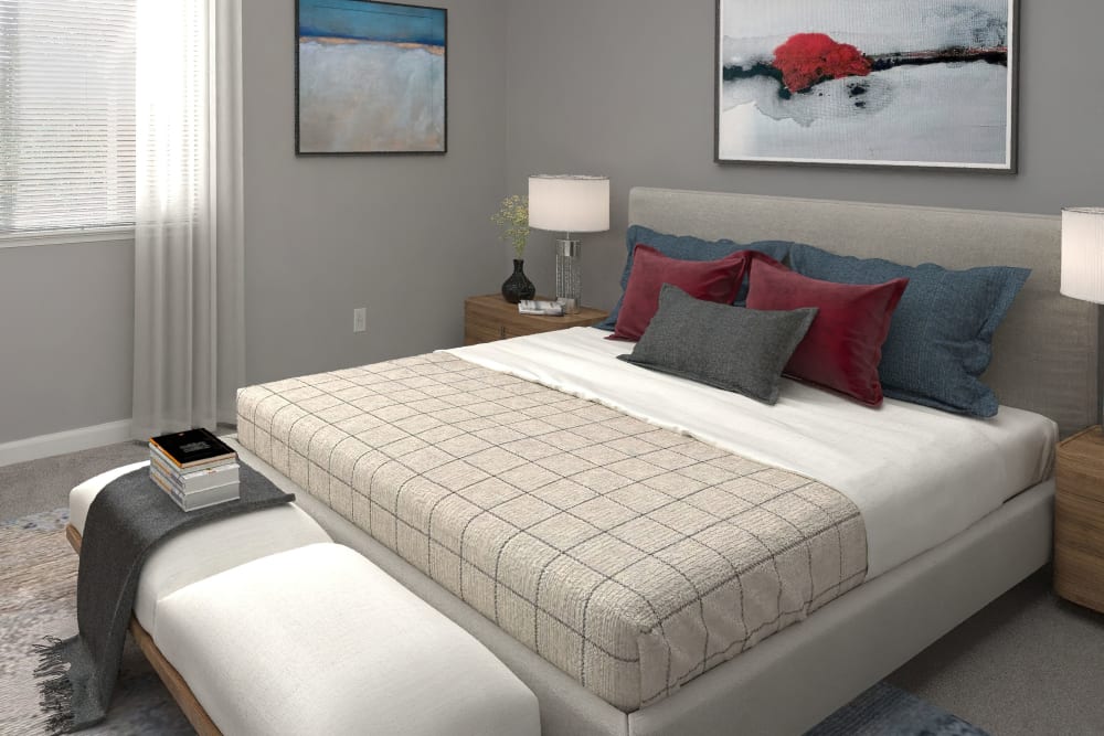 Bedroom area at Foothill Terrace in Auburn, California