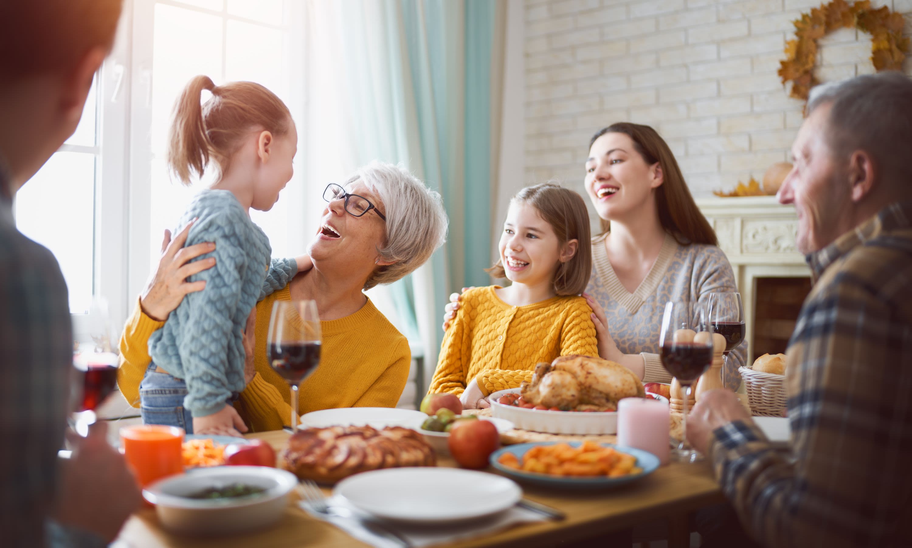 Residents having lunch at Arden Palms Apartments in Sacramento, California
