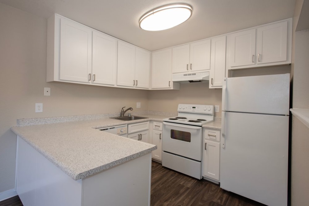 Kitchen area at Zinfandel Ranch Apartments in Rancho Cordova, California