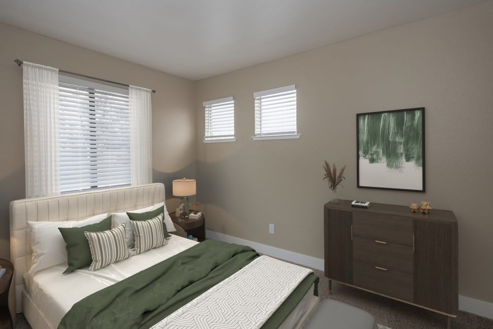 Bedroom at River's Edge Apartments in Lodi, California